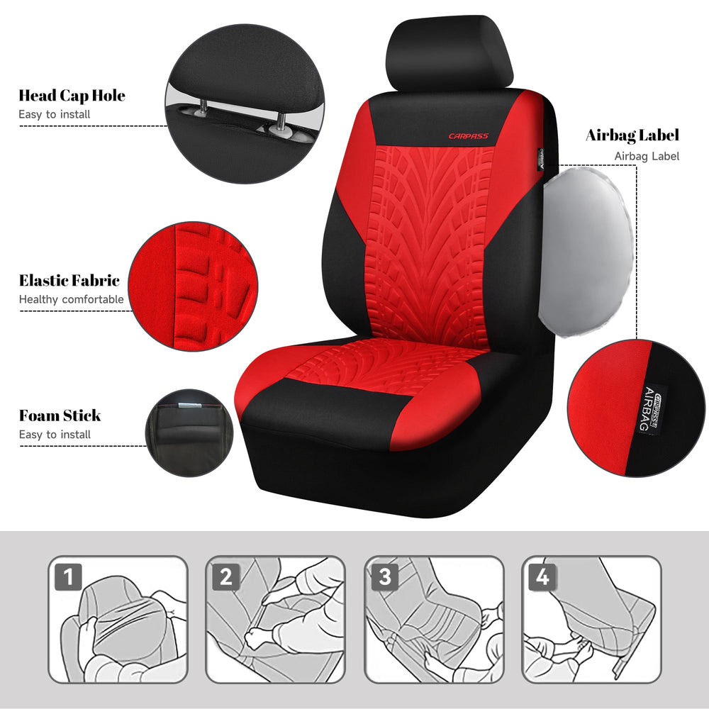 CAR PASS installed on split rear bench demonstrating fit for fold-down seats