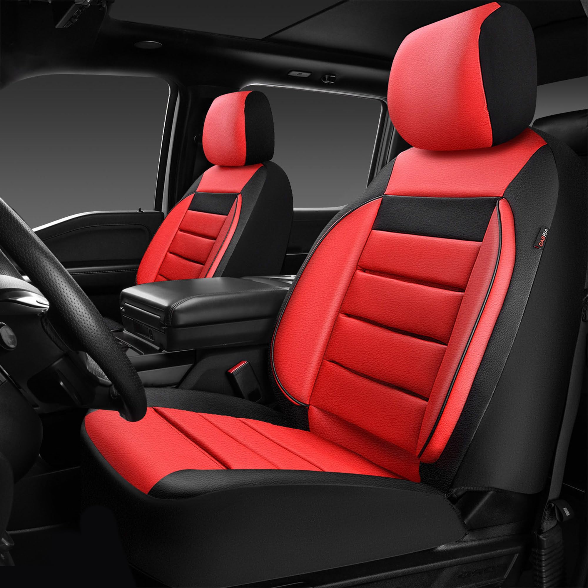 CAR PASS interior lifestyle shot showing sporty black-red styling and protection
