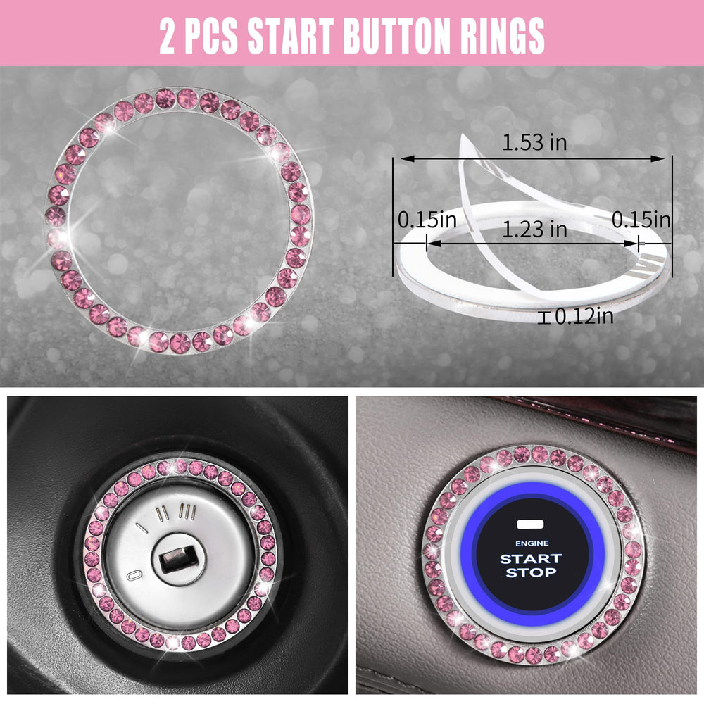 CAR PASS lifestyle interior shot displaying coordinated pink bling aesthetic.