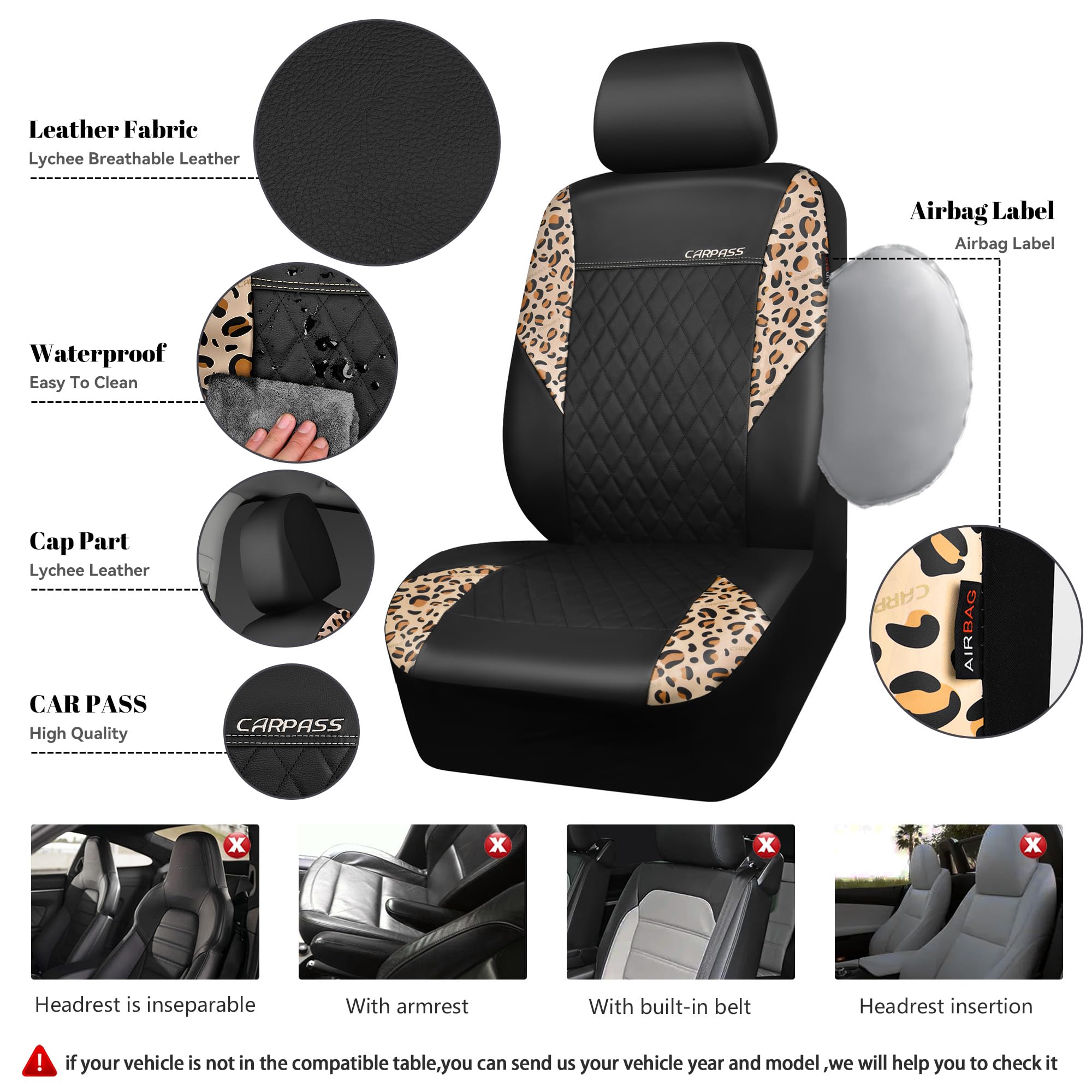 CAR PASS PU leather texture close-up showing water-resistant finish