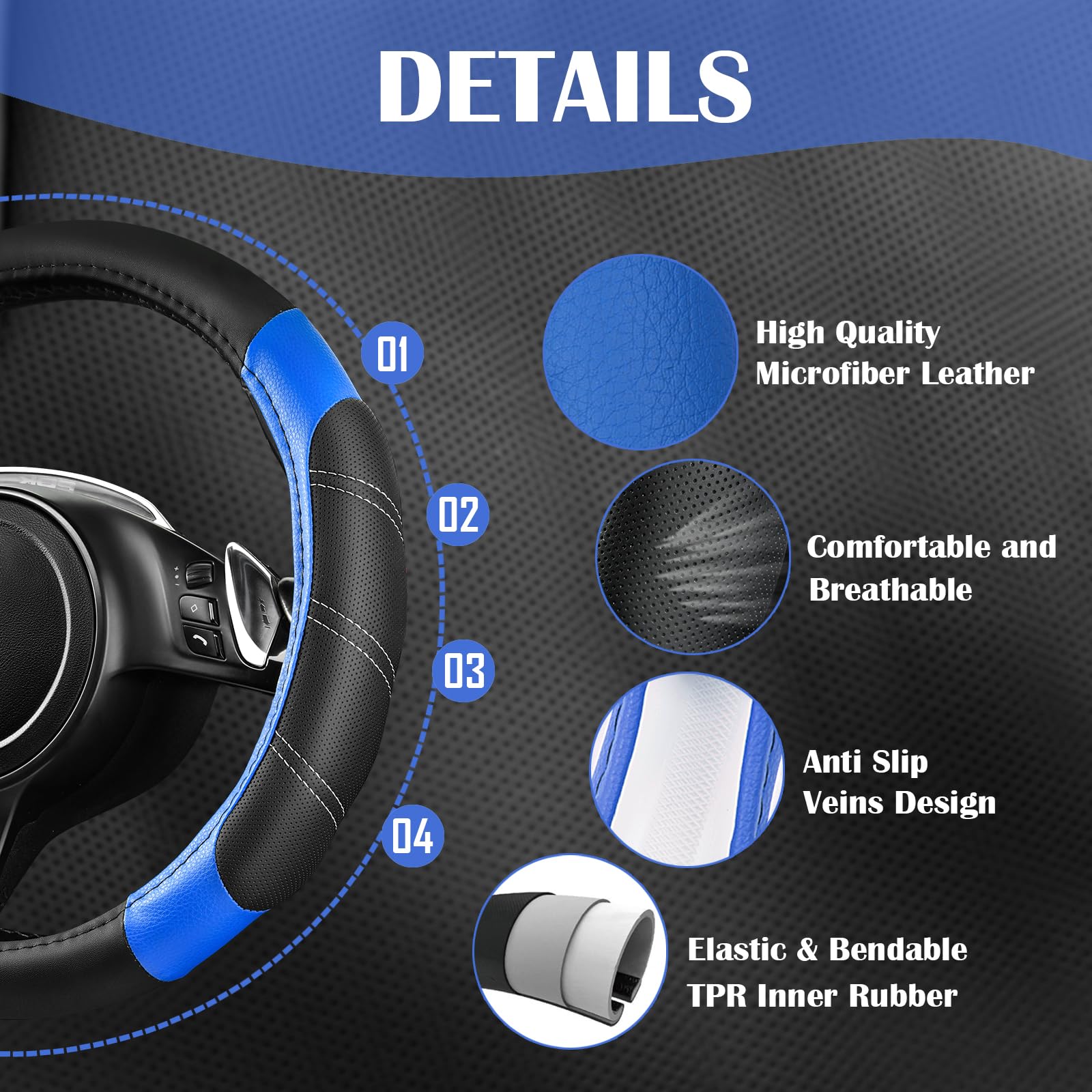 CAR PASS material texture detail showing faux leather finish and durable stitching