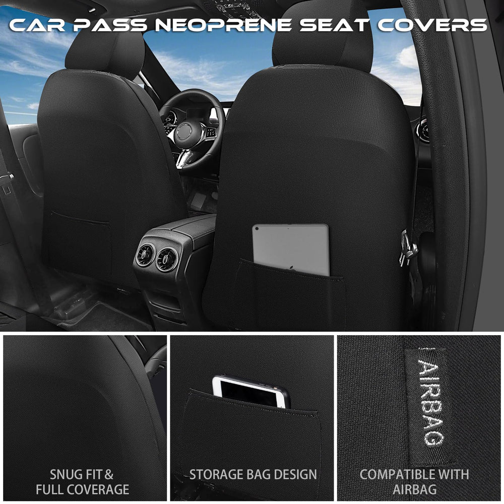 CAR PASS neoprene fabric being rinsed to show washable, low-maintenance care
