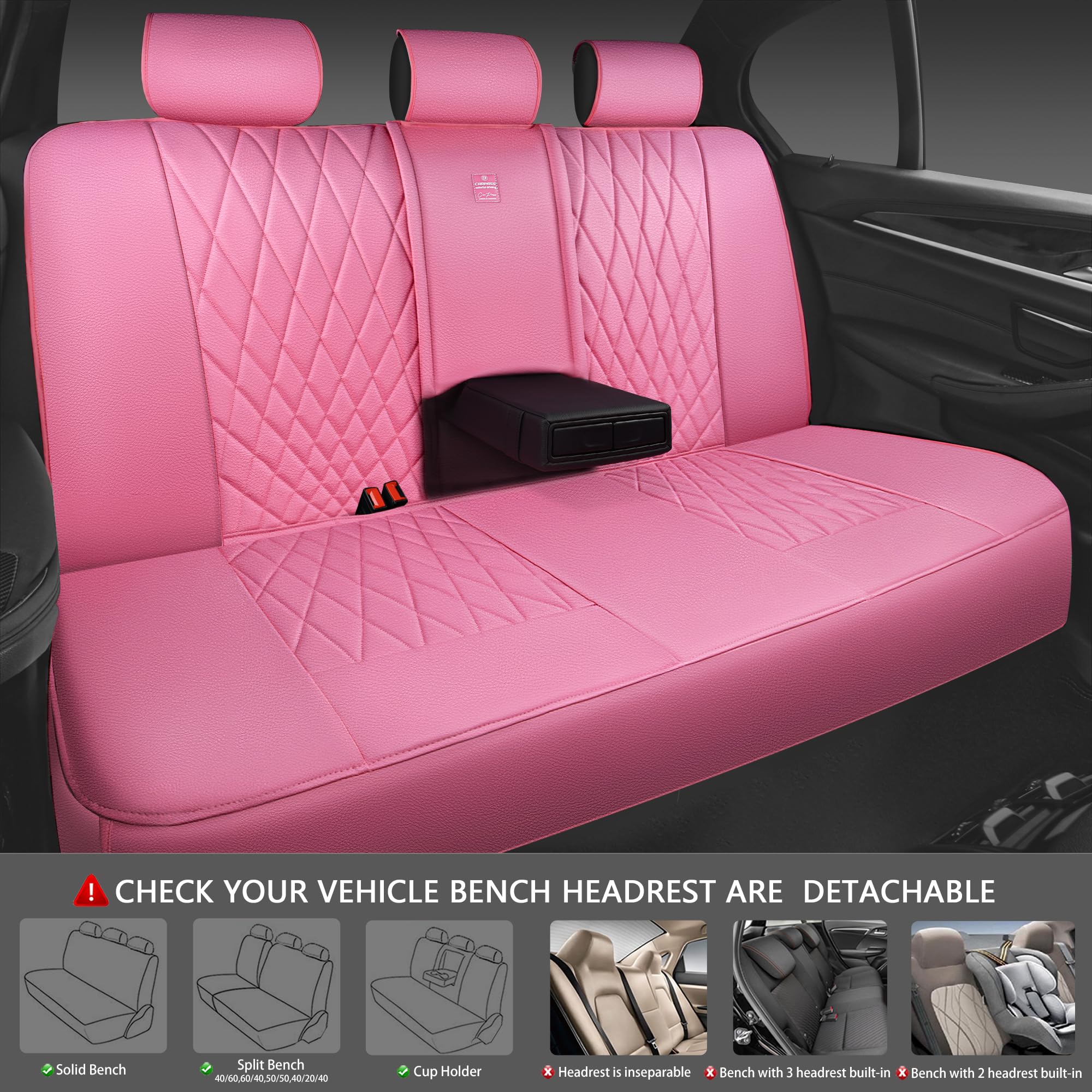CAR PASS headrest and armrest openings fitted for easy adjustment and airbag access