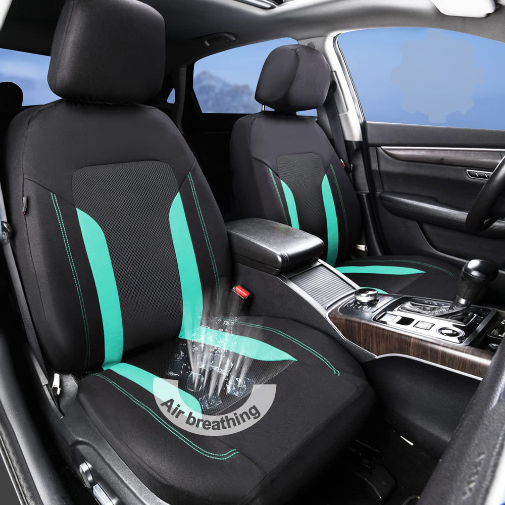 CAR PASS rear bench with zipper opened showing armrest access and practical folding benefit
