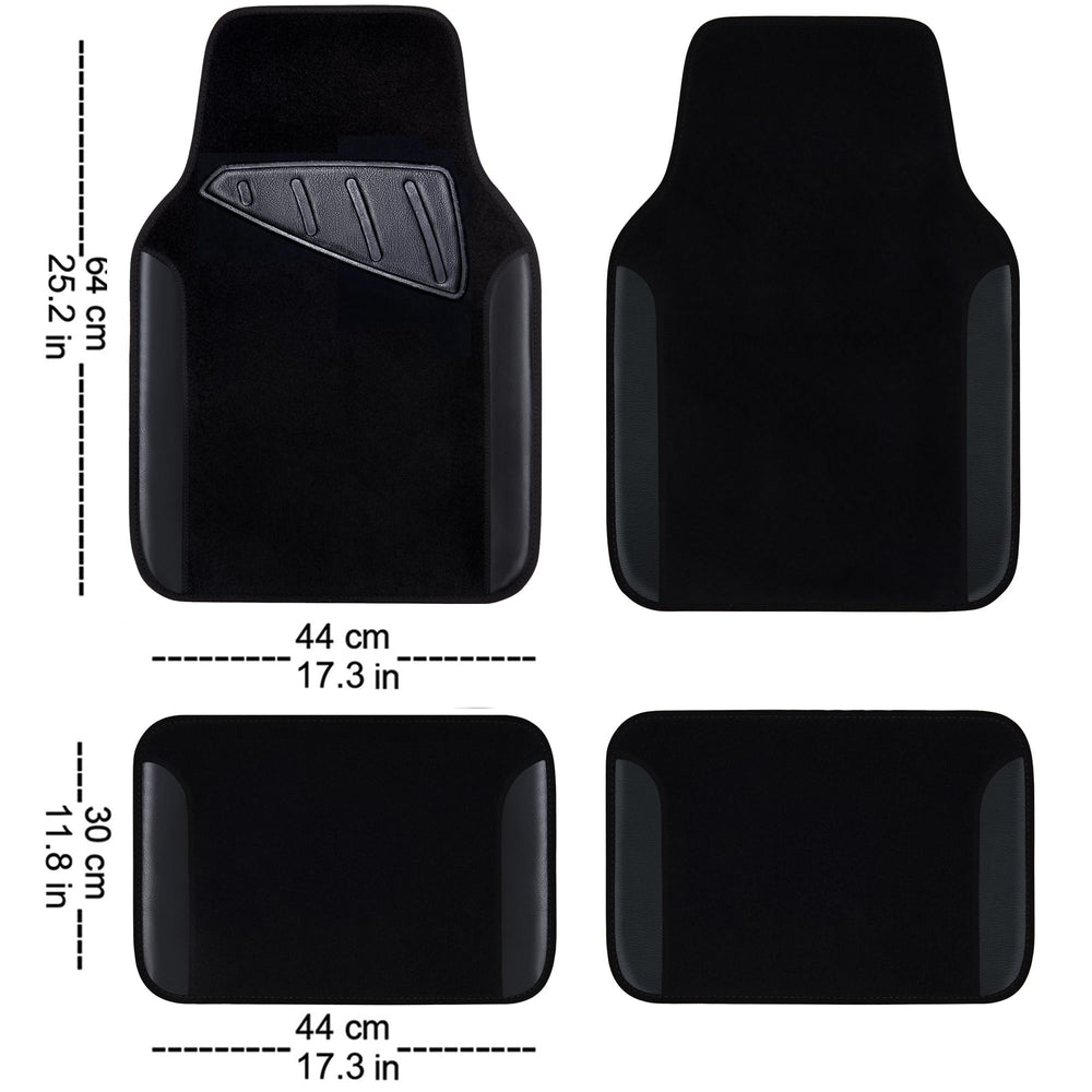 CAR PASS rear mat top view showing coverage and easy-to-clean surface