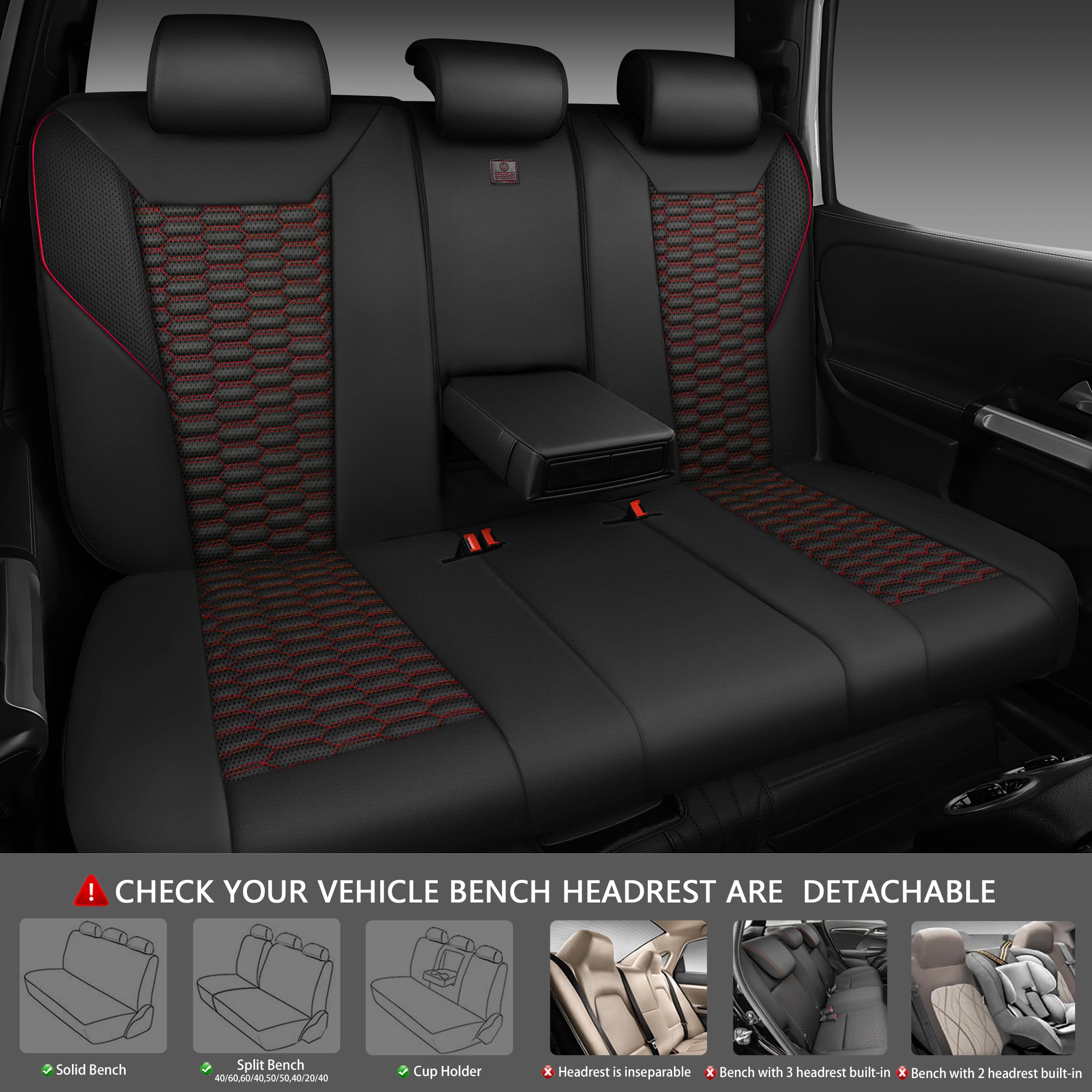 CAR PASS rear seat coverage illustrating full-set protection for passengers