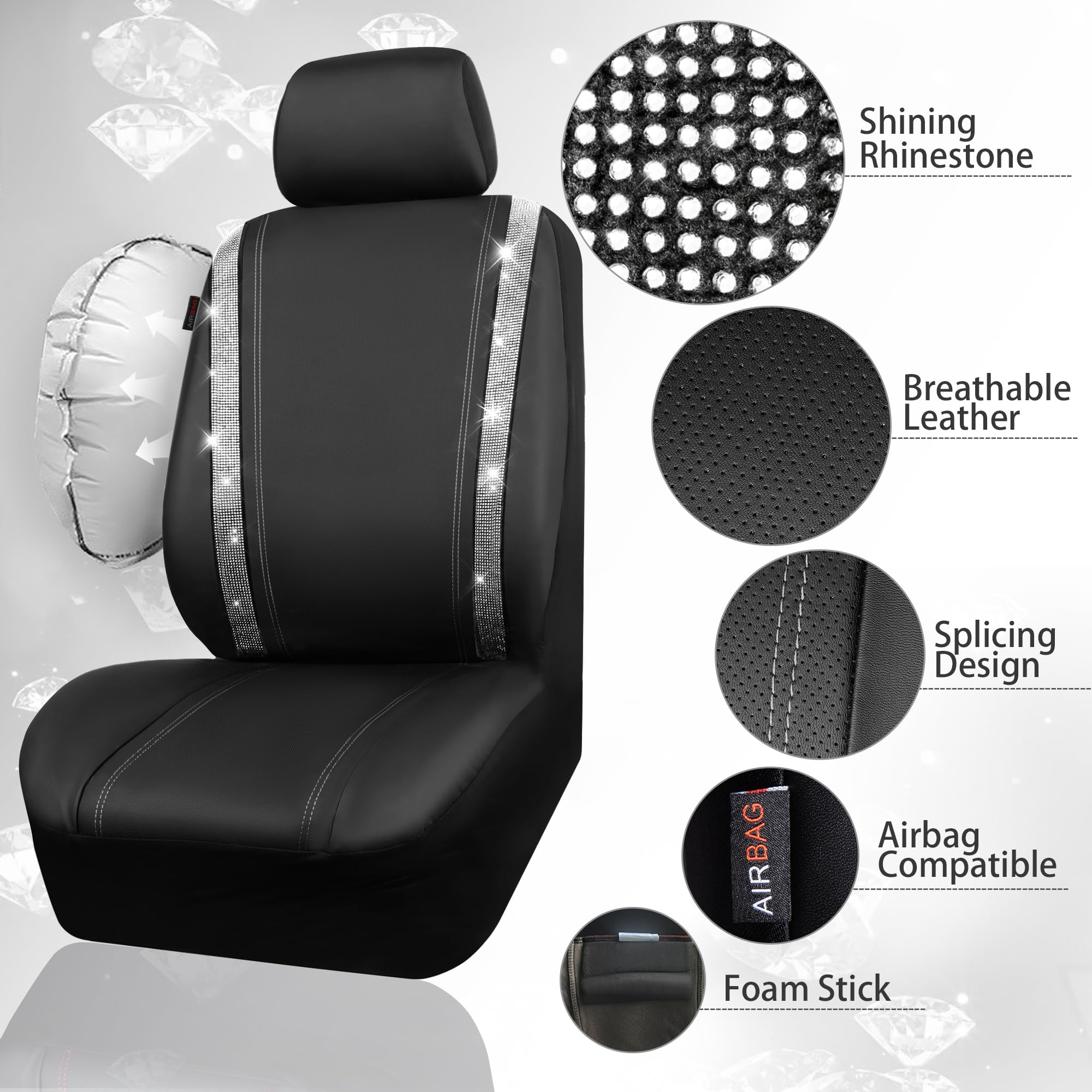 CAR PASS rear seat zipper access for easy installation and fitting