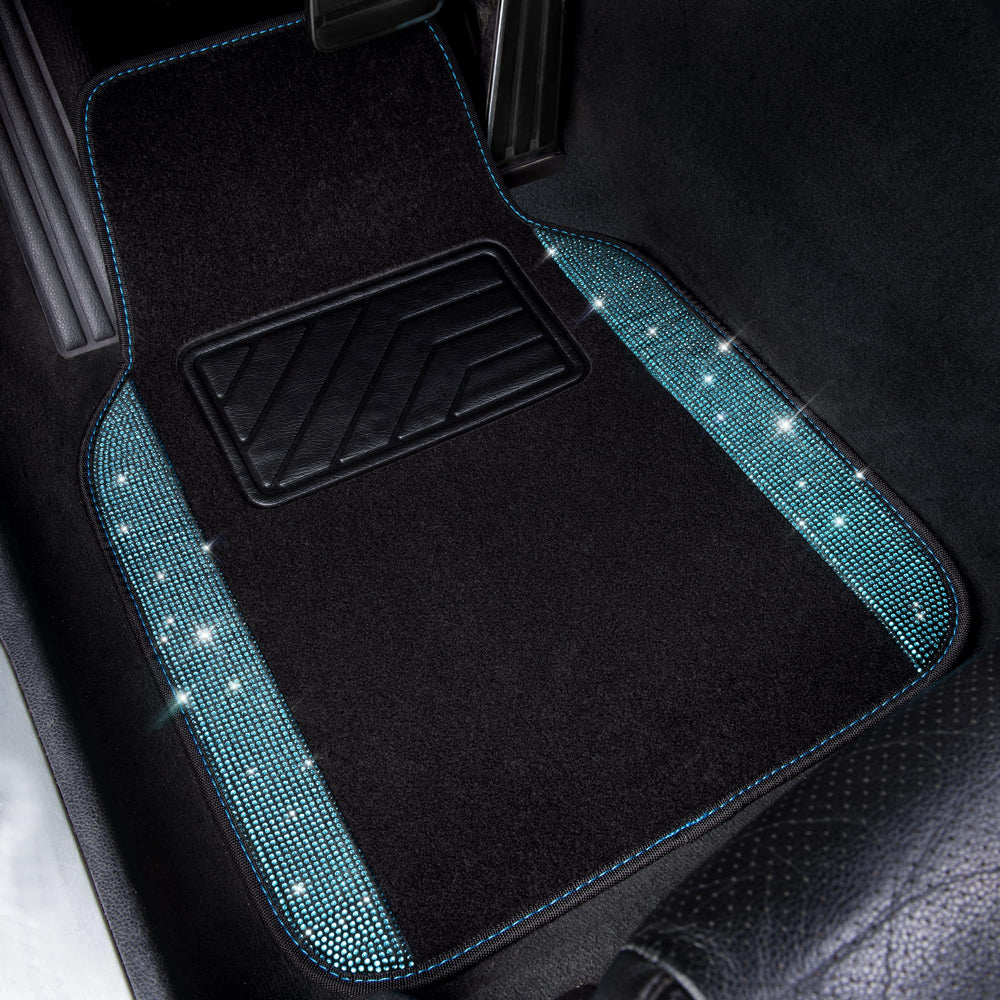 CAR PASS rhinestone closeup shows decorative shine and easy-clean benefit