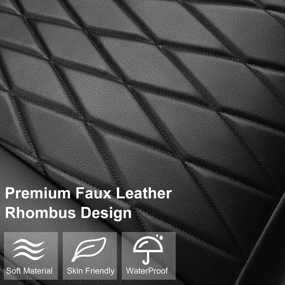 CAR PASS close-up of rhombic grain PU leather for durable texture