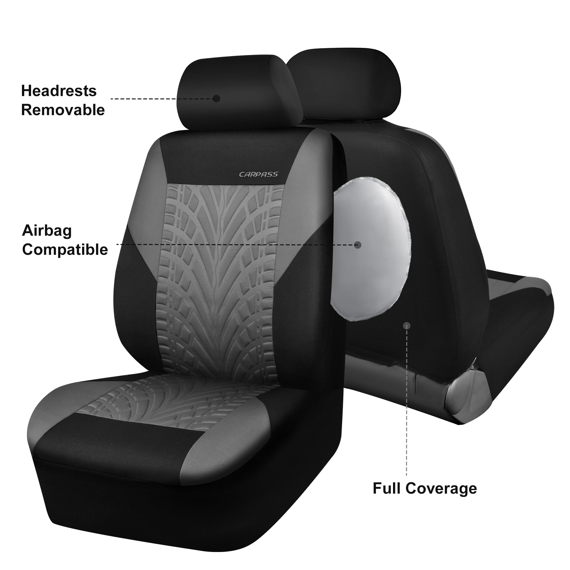 CAR PASS scale comparison showing size and fit across seat
