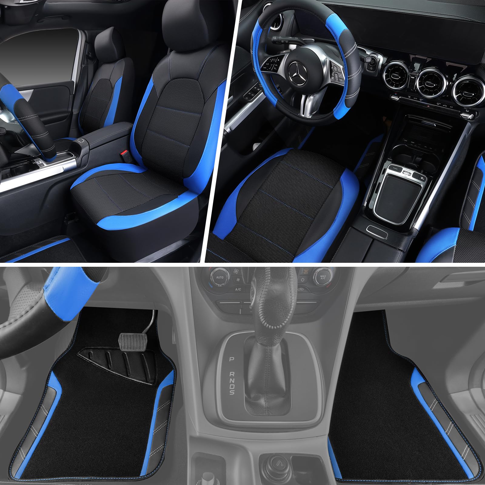 CAR PASS seat cover side airbag access demonstrating safety-compatible design