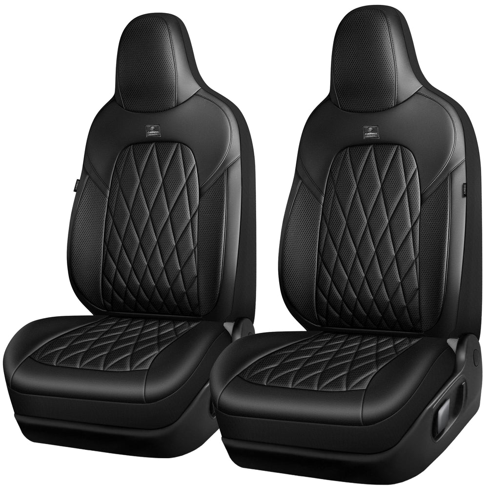 CAR PASS seat cover side view with airbag label indicating compatible safety design
