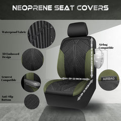 CAR PASS side stitching detail showing airbag compatibility and safety benefit