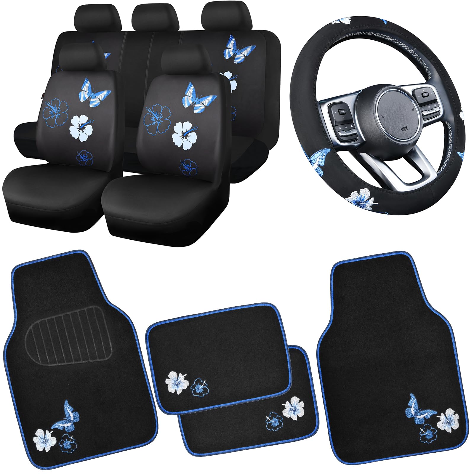 CAR PASS seat covers front view showing full fit and stylish protection