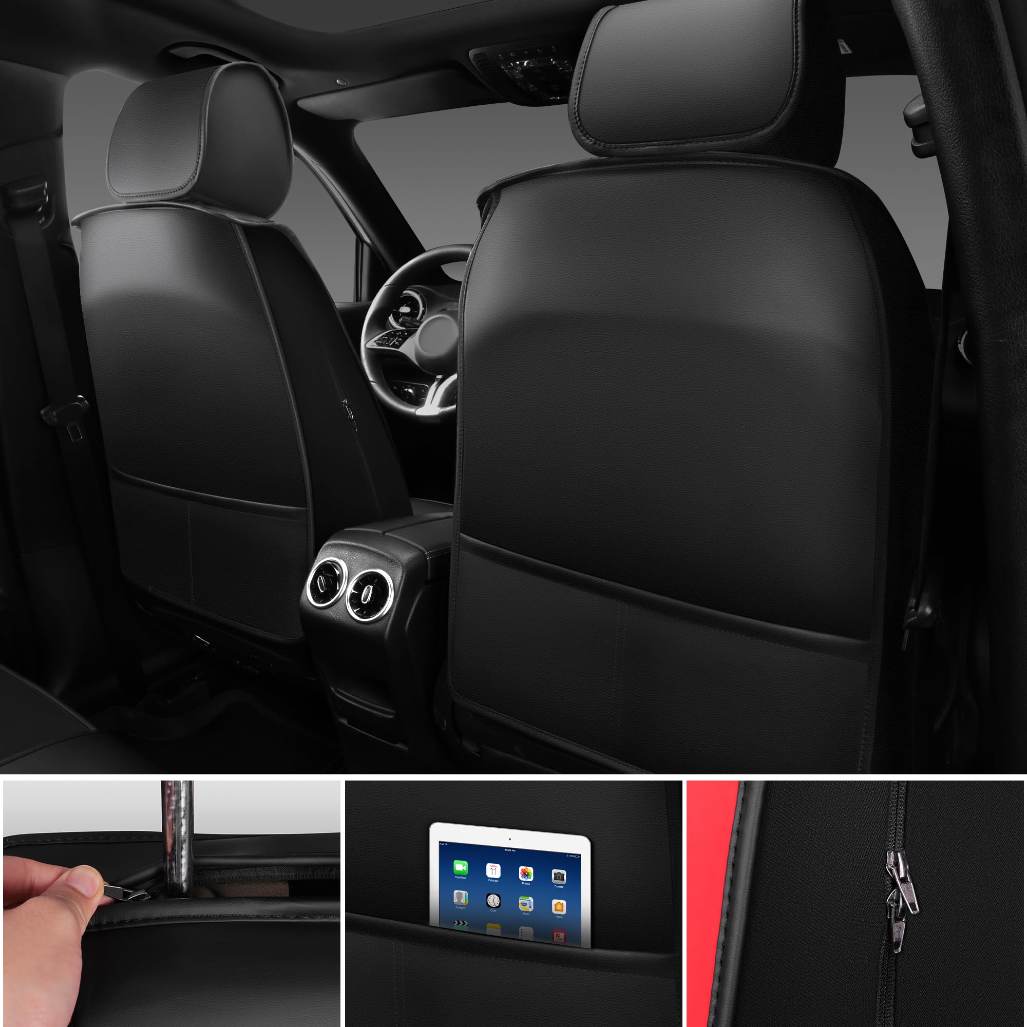 CAR PASS seat cover installed in car for a refined interior look