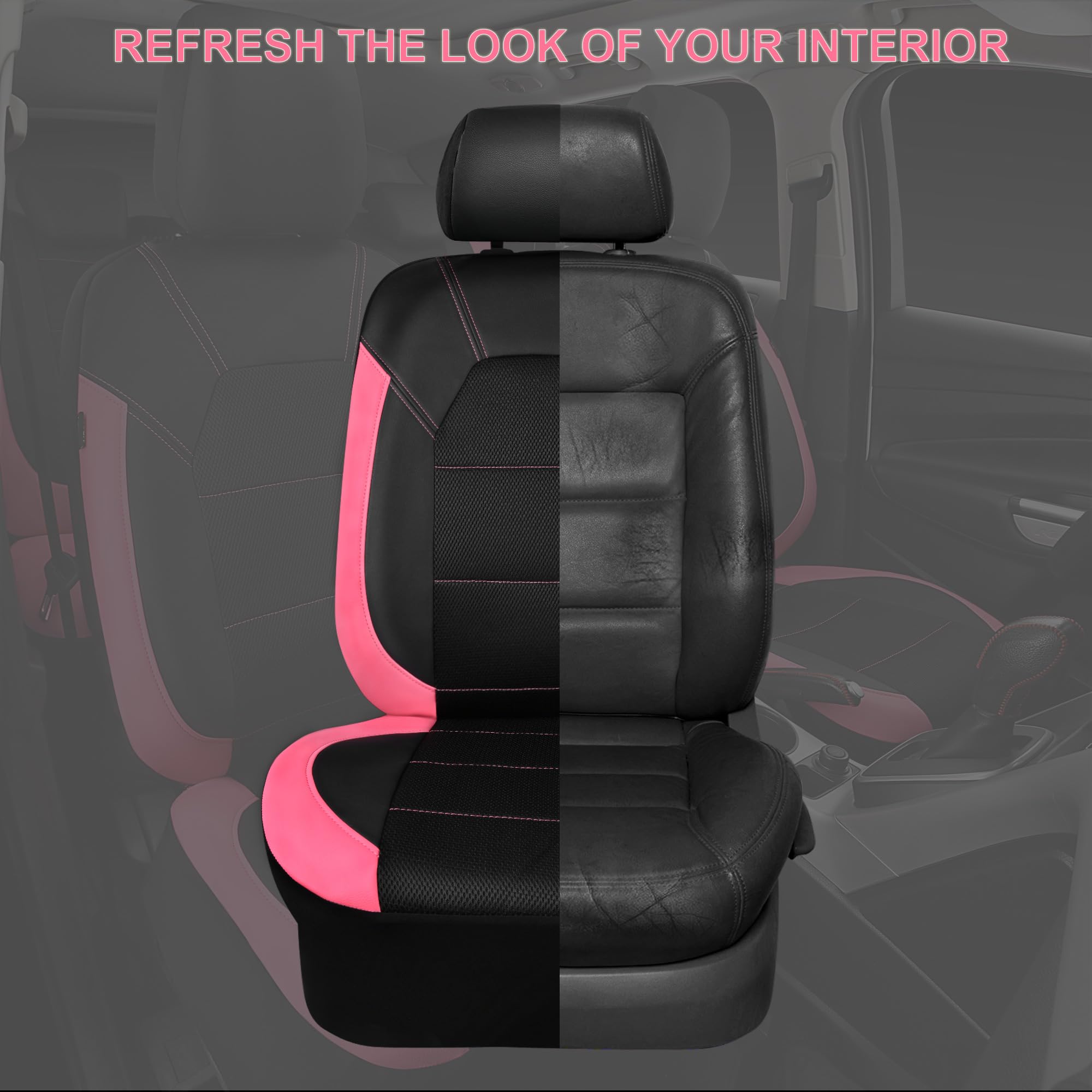 CAR PASS full seat set in SUV lifestyle scene adding feminine interior flair