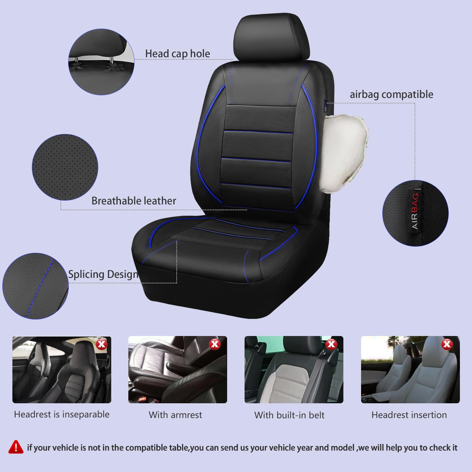 CAR PASS side airbag cutout detail showing safe airbag compatibility