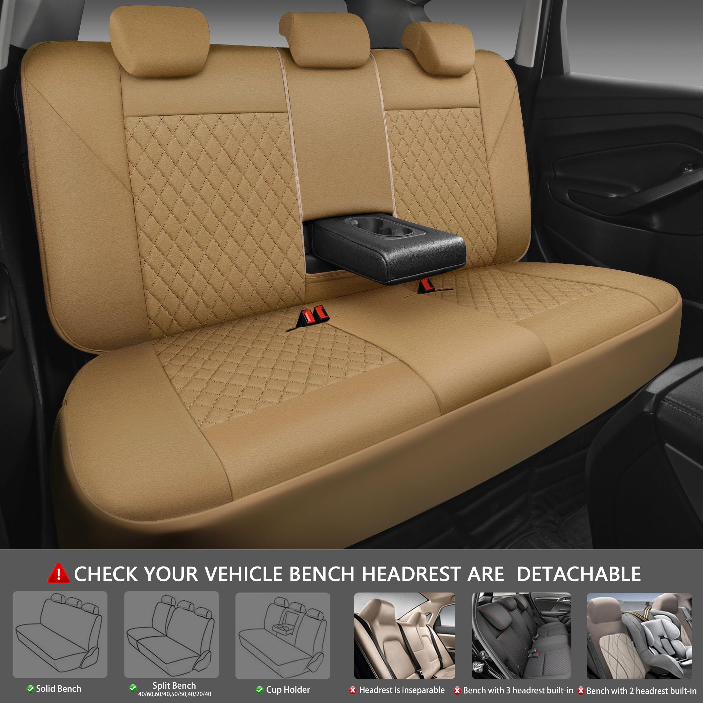 CAR PASS visible airbag opening demonstrating safety-compatible seat cover design