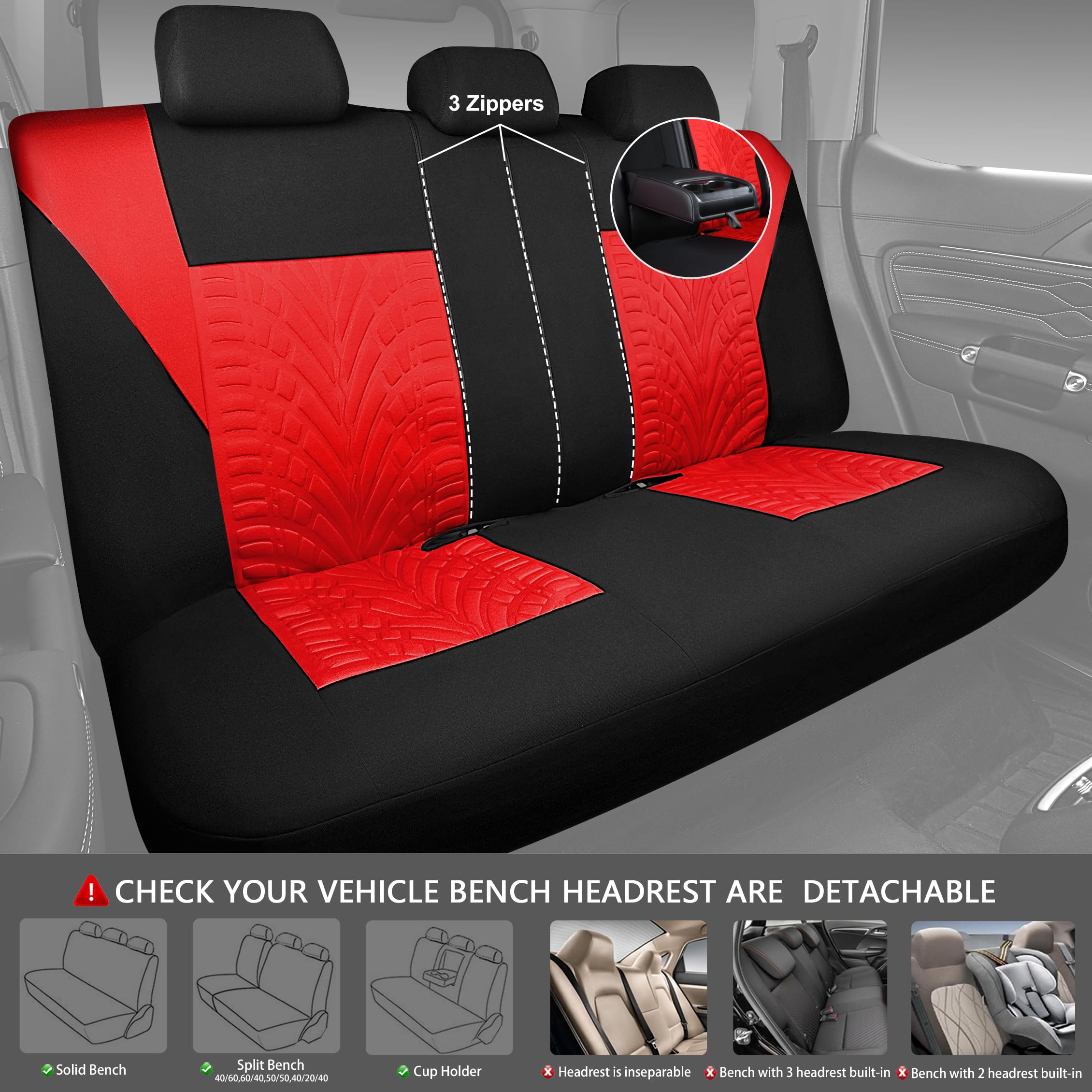 CAR PASS side airbag seam detail showing safety-compatible deployment feature