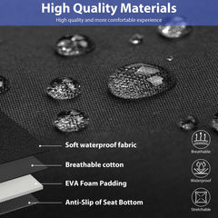 CAR PASS side stitching detail demonstrating airbag compatibility and safety