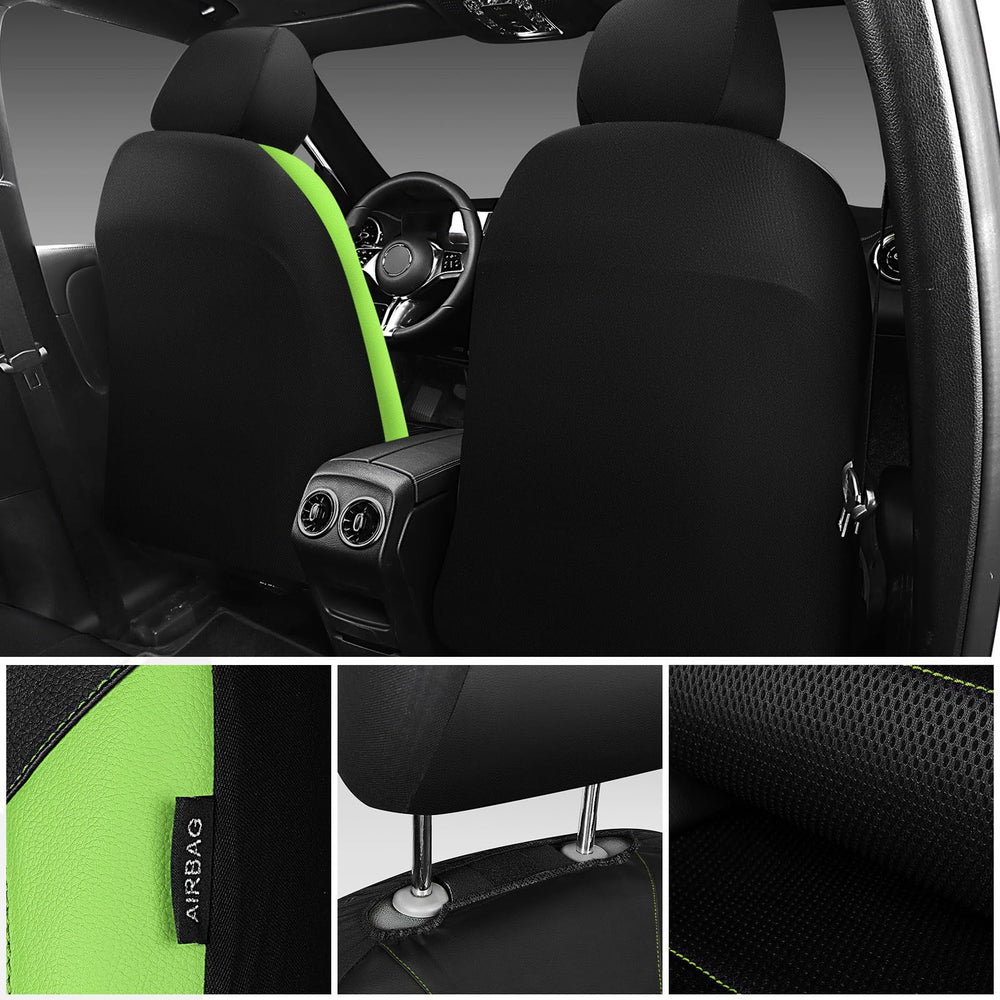 CAR PASS side view showing airbag-compatible seam design for safer deployment