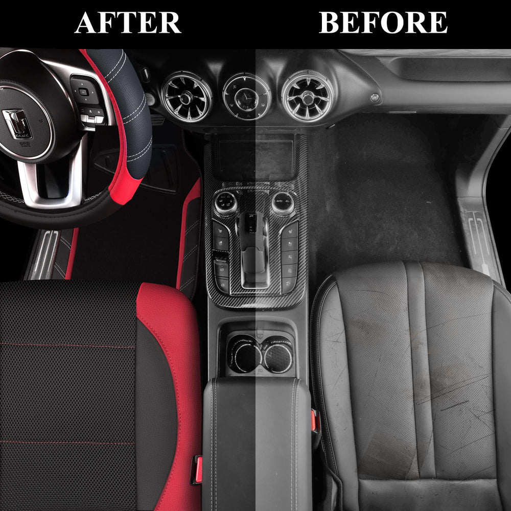 CAR PASS front floor mat size comparison demonstrating fit