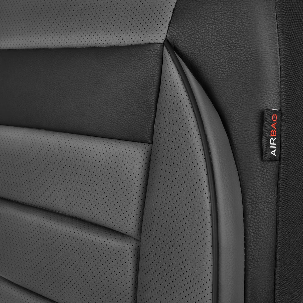 CAR PASS size comparison on front seat illustrating fit scale and coverage