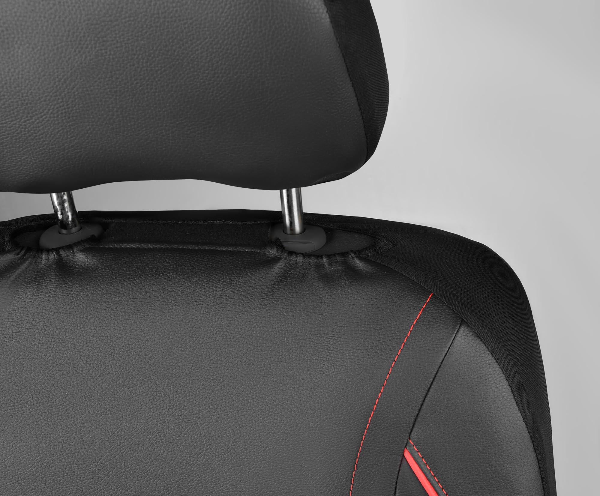 CAR PASS seat cover next to standard seat showing size and coverage benefit