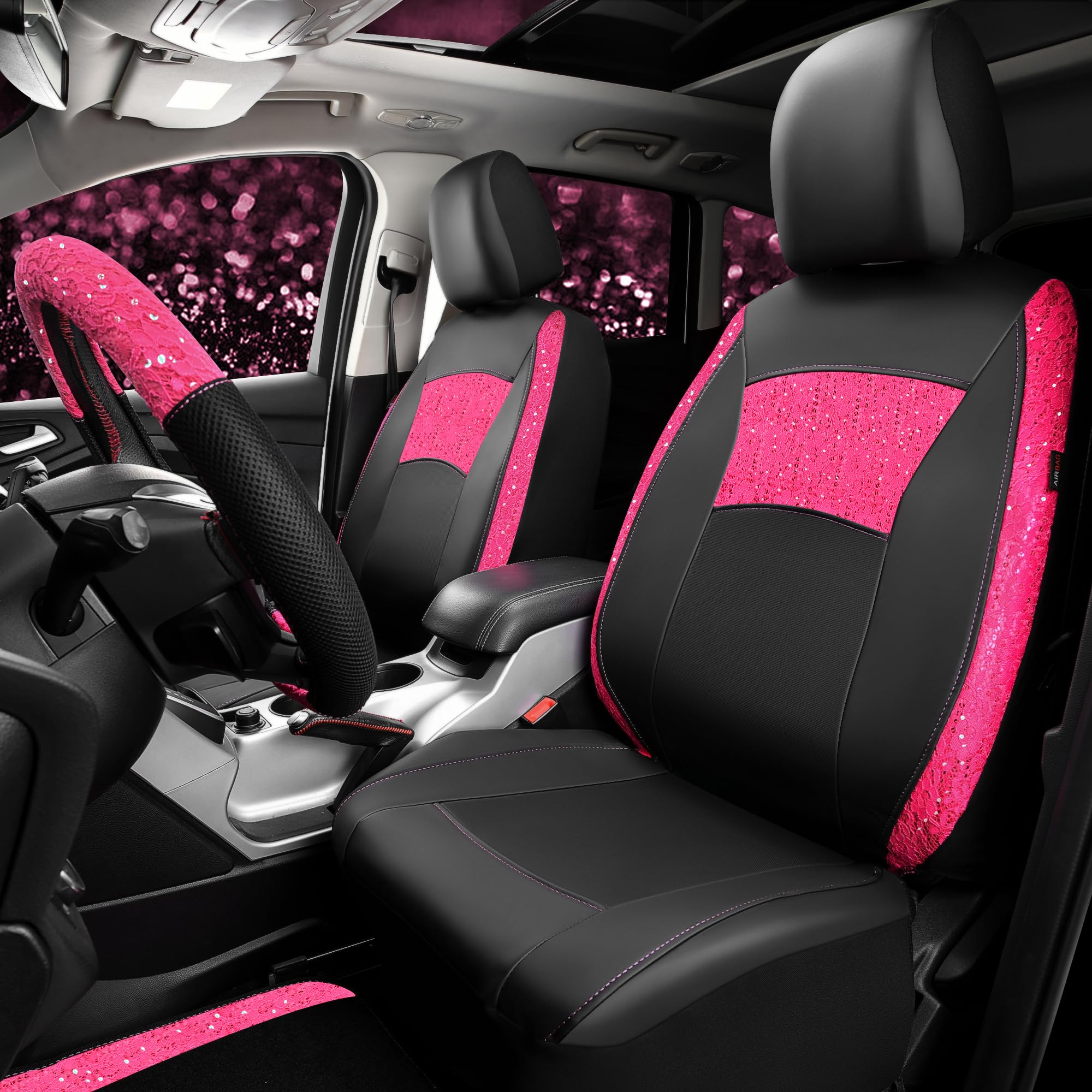 CAR PASS steering wheel cover in use for improved grip and style