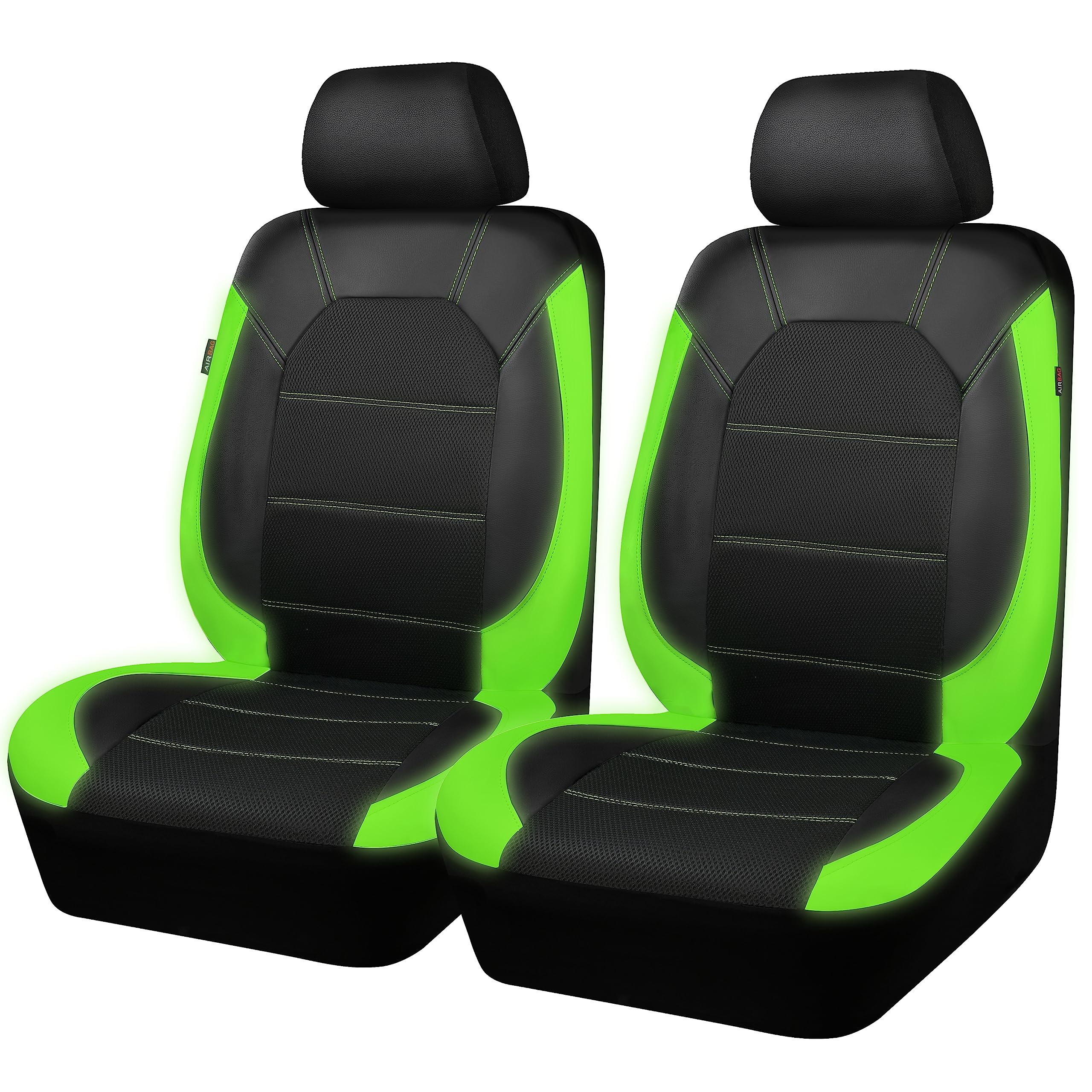 CAR PASS stitching and foam backing close-up for cushioned support and durability