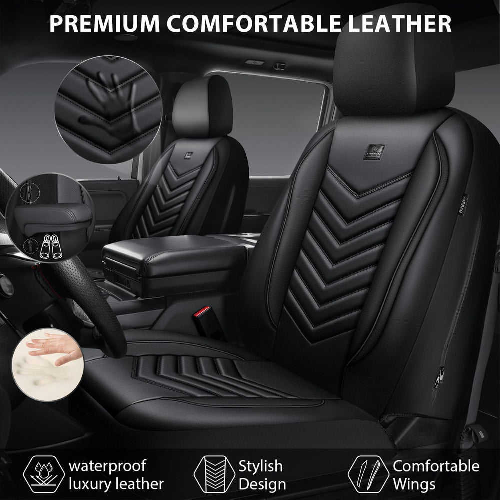 CAR PASS stitching and piping detail adding durability and style