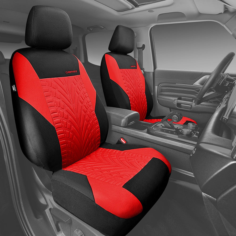 CAR PASS close-up of 3D tyre embossed fabric highlighting grip and breathability