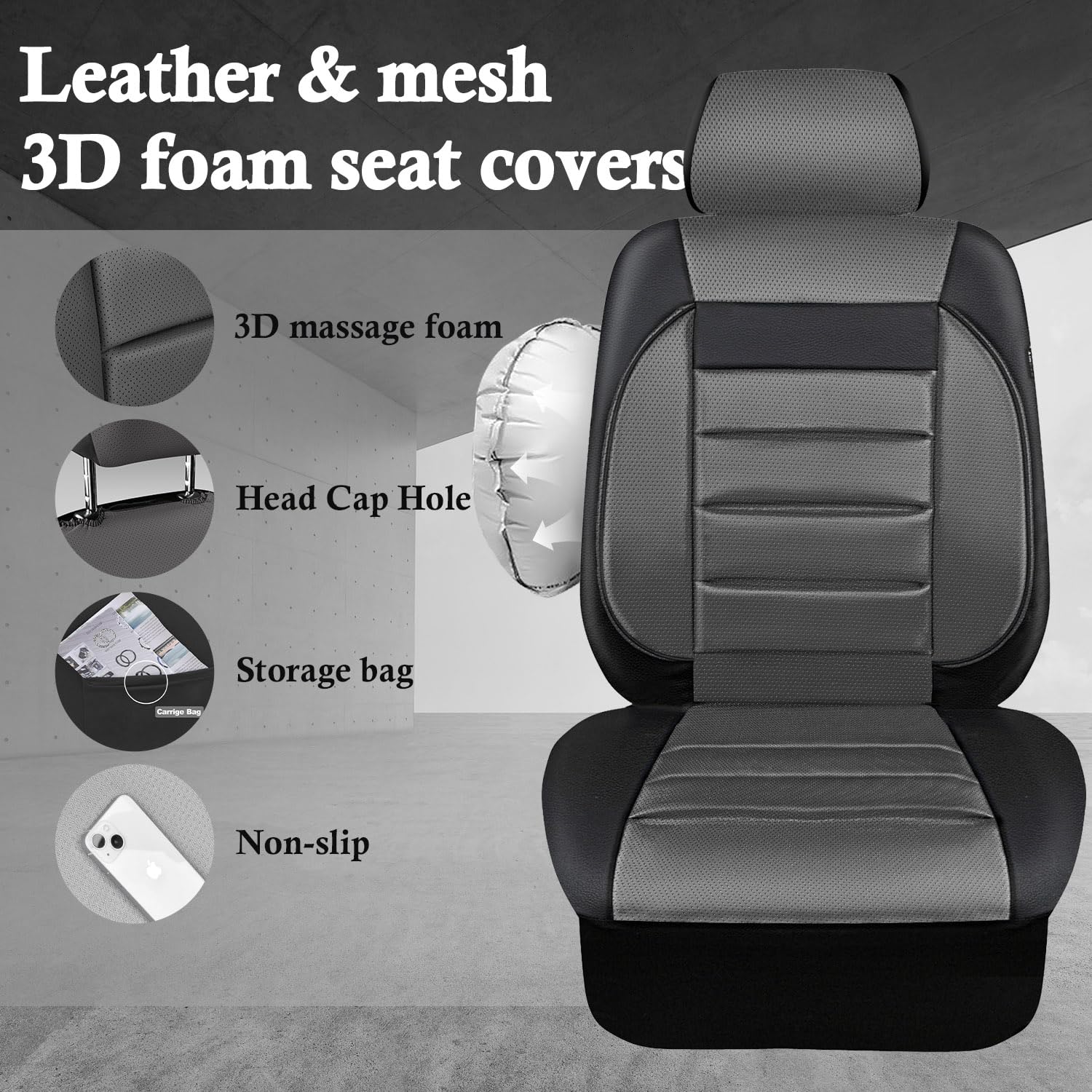 CAR PASS waterproof surface with water droplets repelling spills for easy cleanup