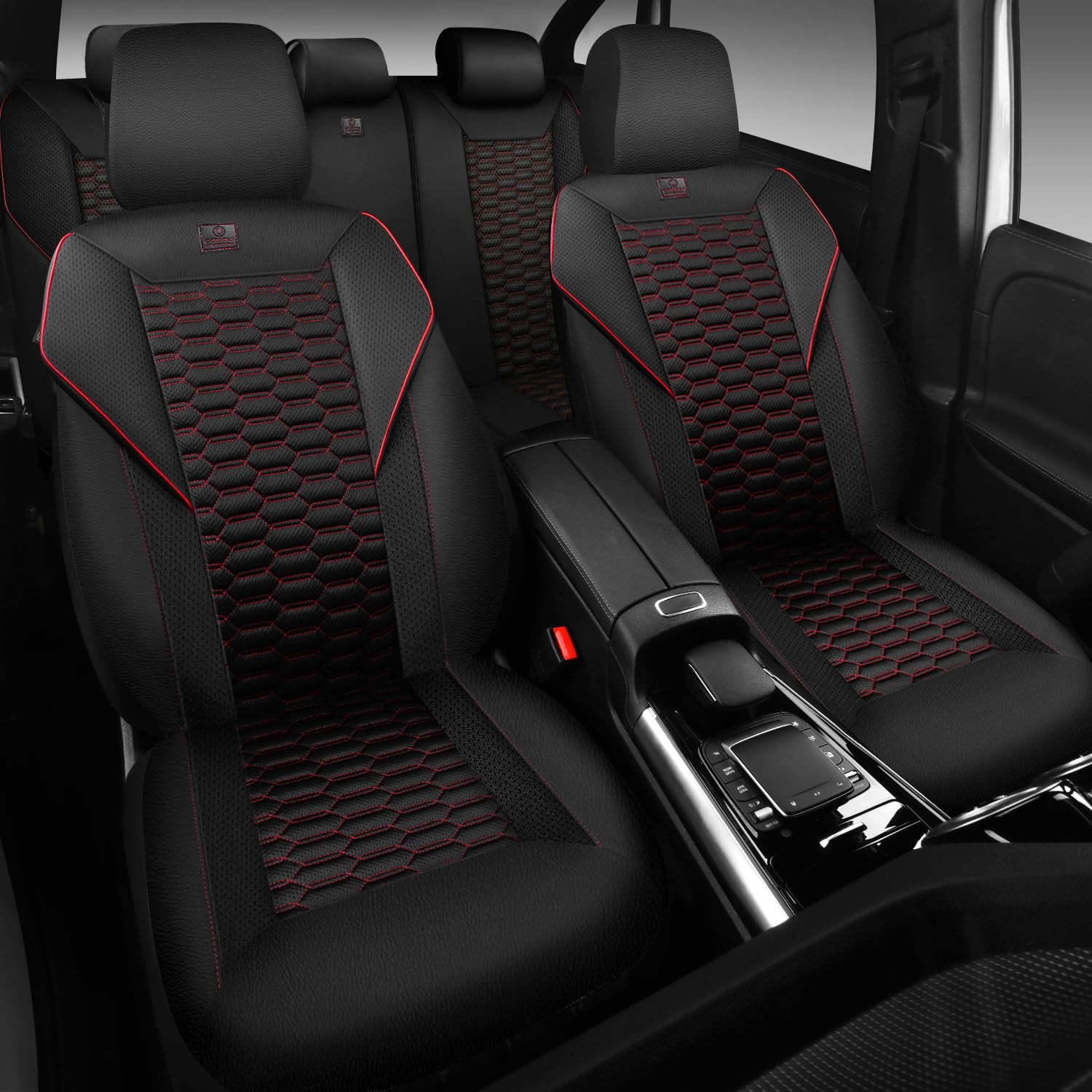 CAR PASS armrest cutout demonstration allowing convenient armrest use