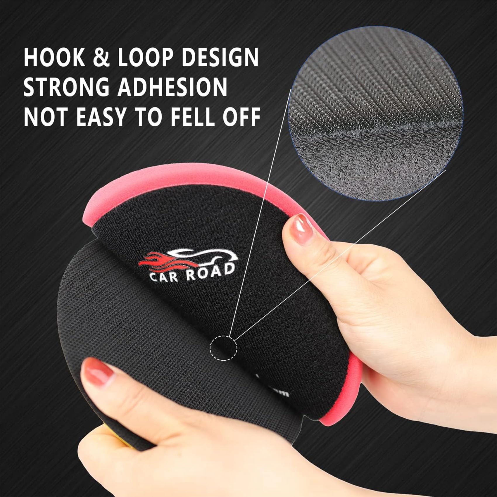 CAR ROAD size comparison with 6-inch ruler to show exact pad diameter