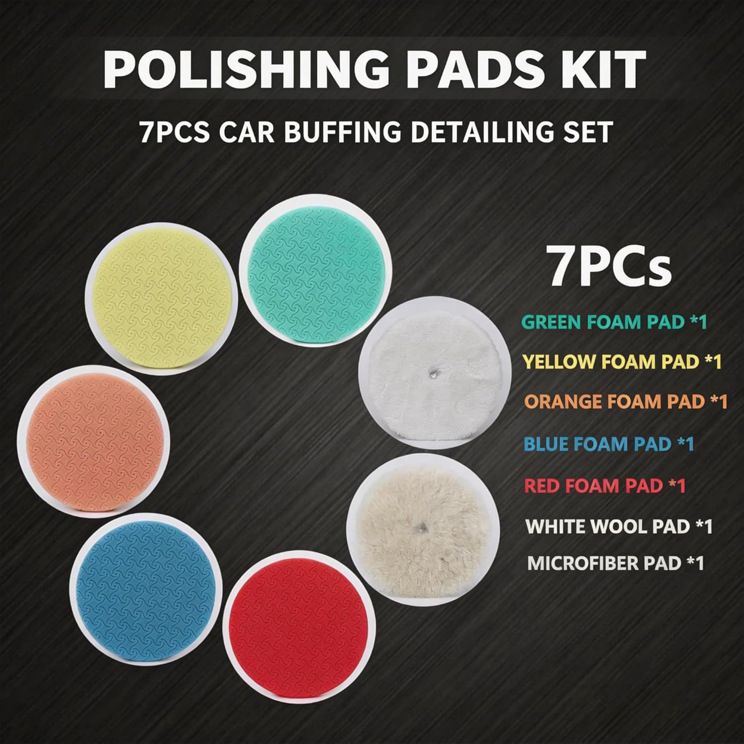 CAR ROAD wool pad close-up texture for fast cutting and efficient removal