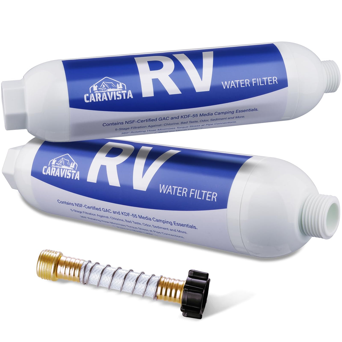 Caravista front packaging showing product and NSF badge for trusted filtration