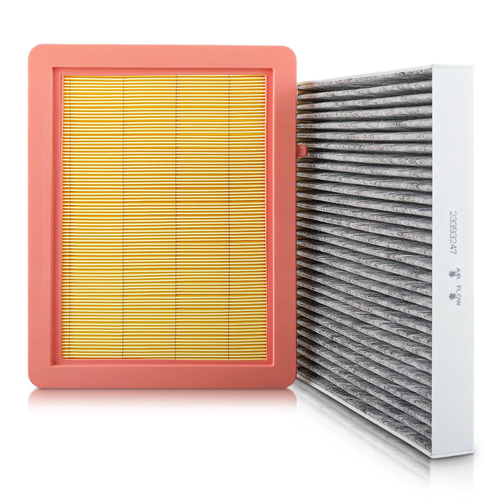CARBBIA front packaging showing both engine and cabin filters for quick selection benefit