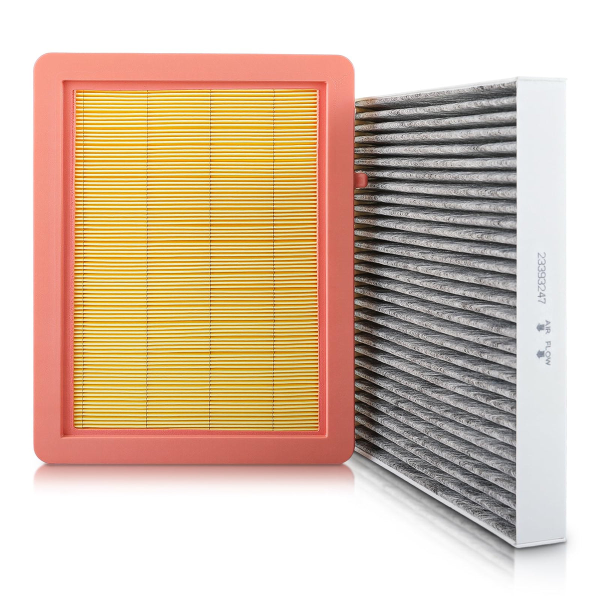 CARBBIA front packaging showing both engine and cabin filters for quick selection benefit