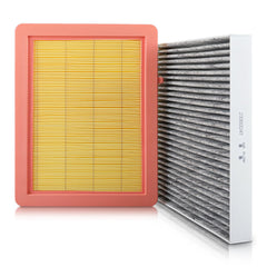CARBBIA front packaging showing both engine and cabin filters for quick selection benefit