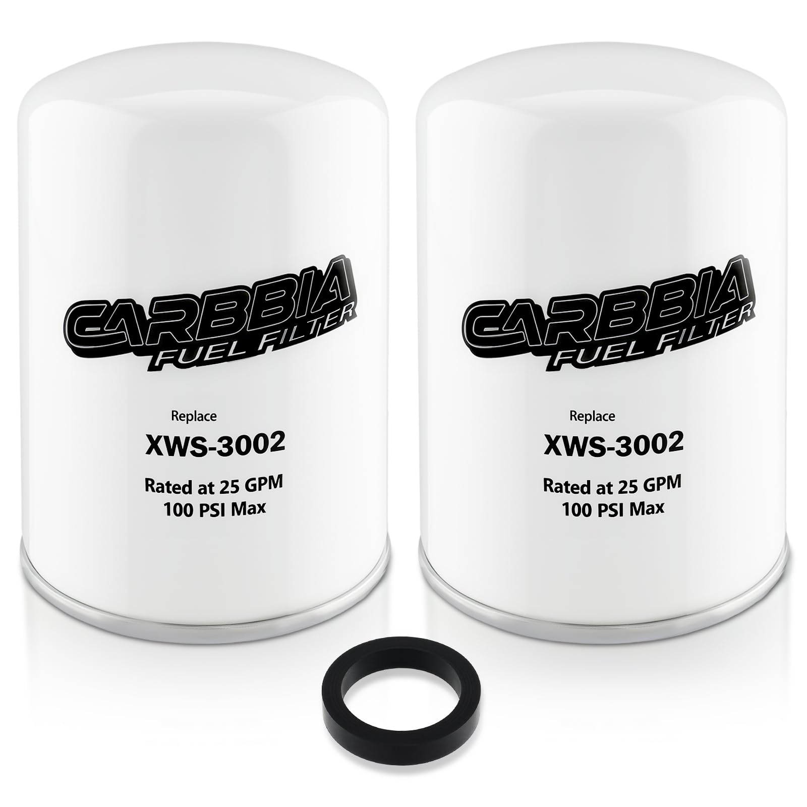 CARBBIA PF-3001 XWS-3002 front view showing both replacement elements and fitment