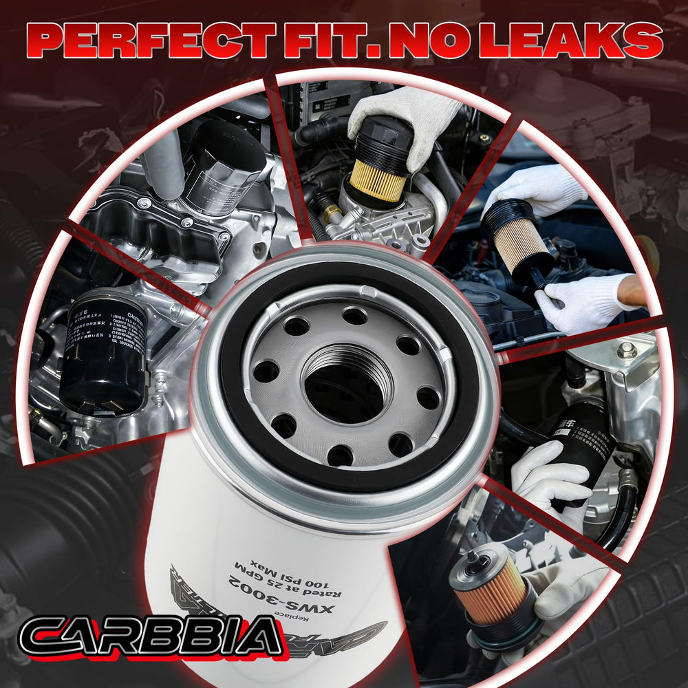 CARBBIA filters staged in a workshop illustrating professional replacement readiness