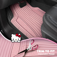 Carbella Hello Kitty anti-slip backing detail keeping mats secure while driving