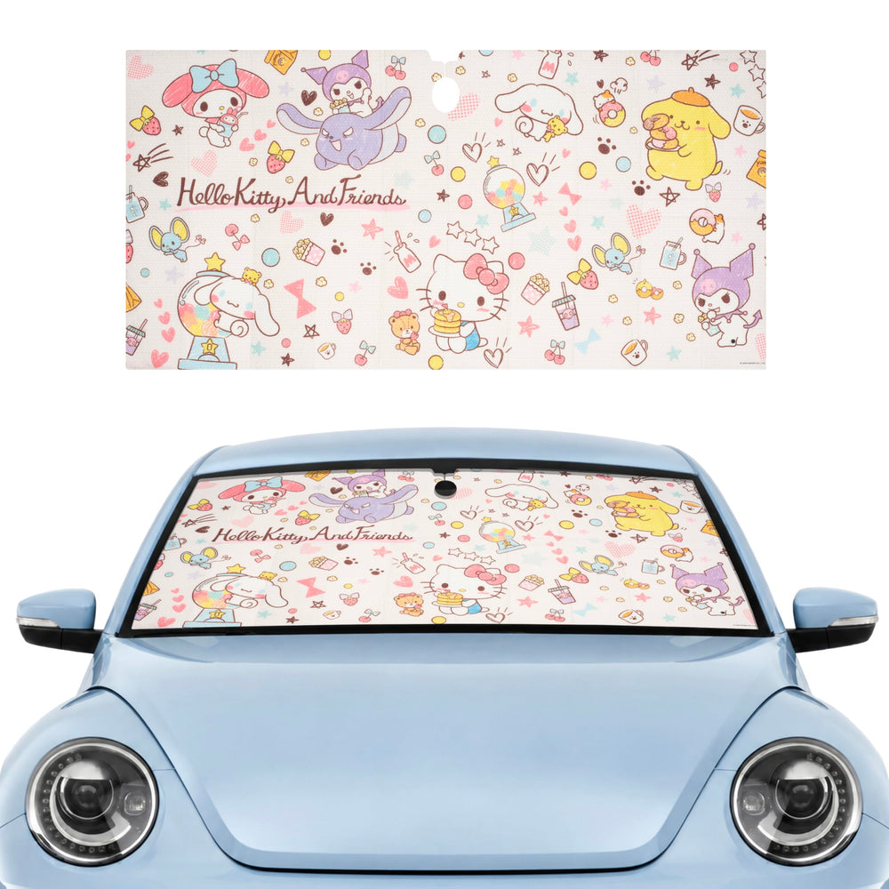 Carbella Hello Kitty front view showing full Sanrio design and sun protection benefit
