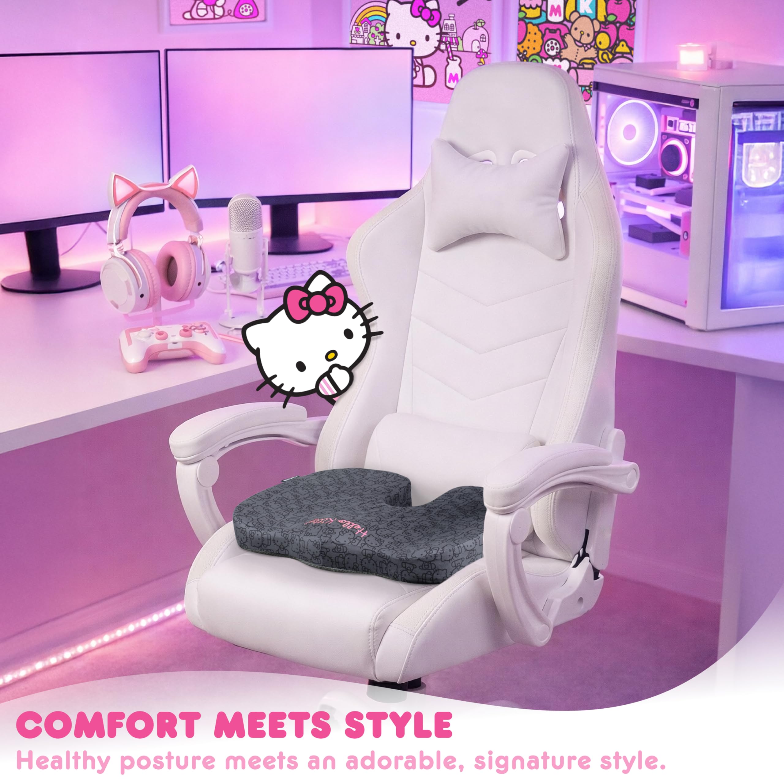 Carbella Hello Kitty placed on a car seat showing reduced driving fatigue