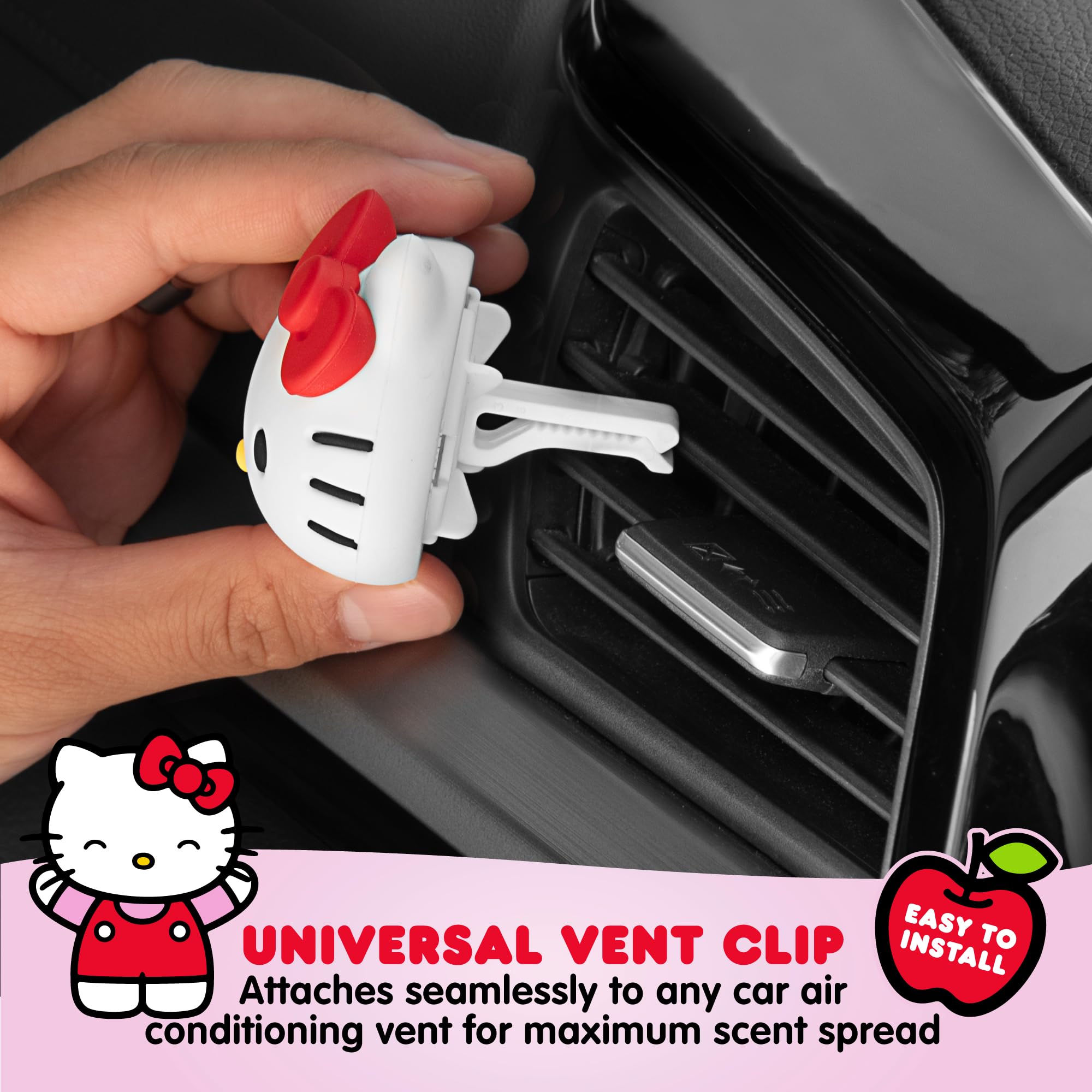 Carbella Hello Kitty installed on vent providing steady tropical fragrance