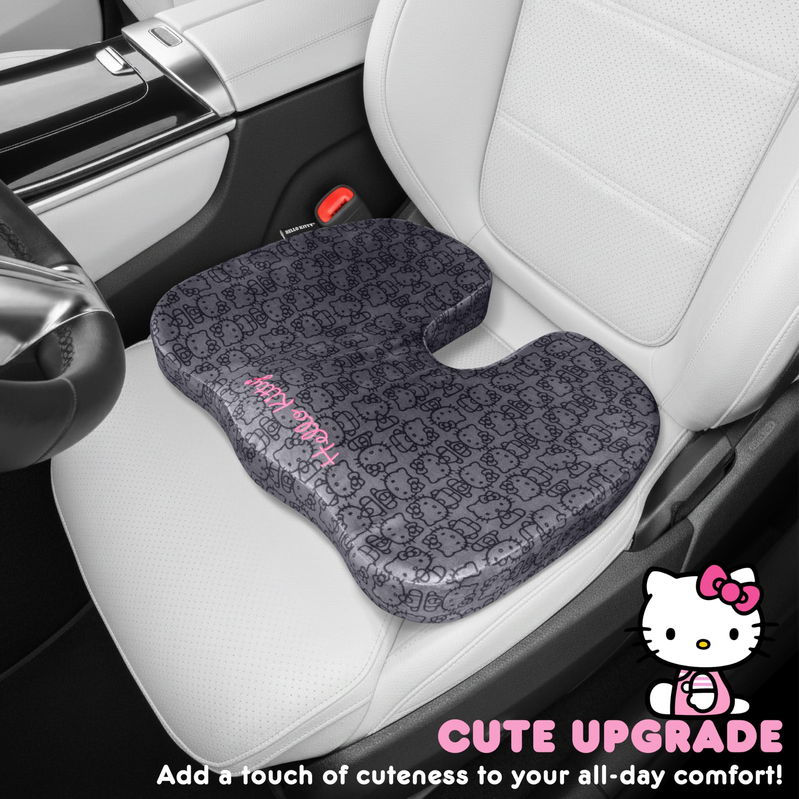 Carbella Hello Kitty side profile showing ergonomic contour and spinal alignment