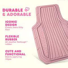 Carbella Hello Kitty rear mats in back seat offering full-cabin protection and style