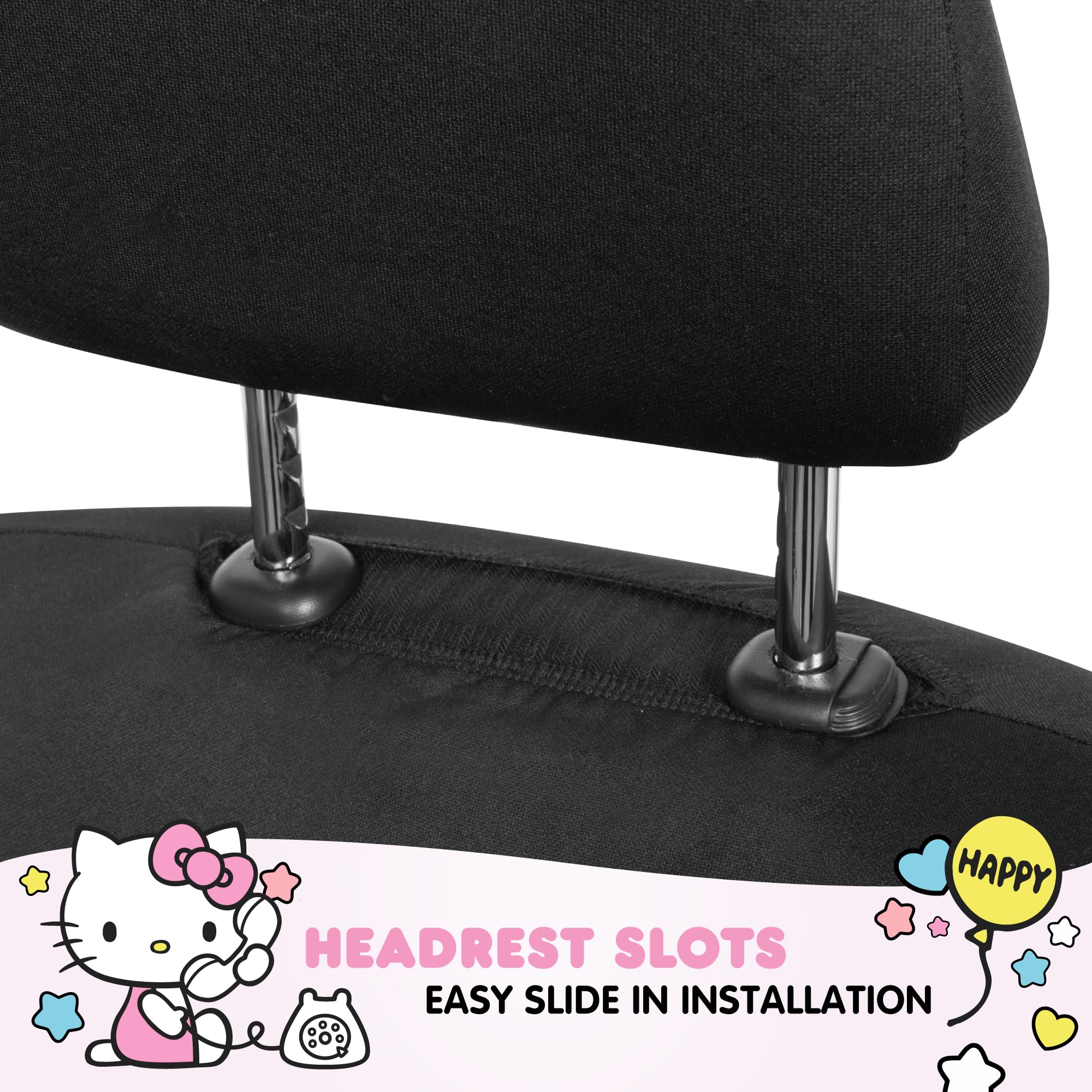 Carbella Hello Kitty size comparison with steering wheel showing scale benefit