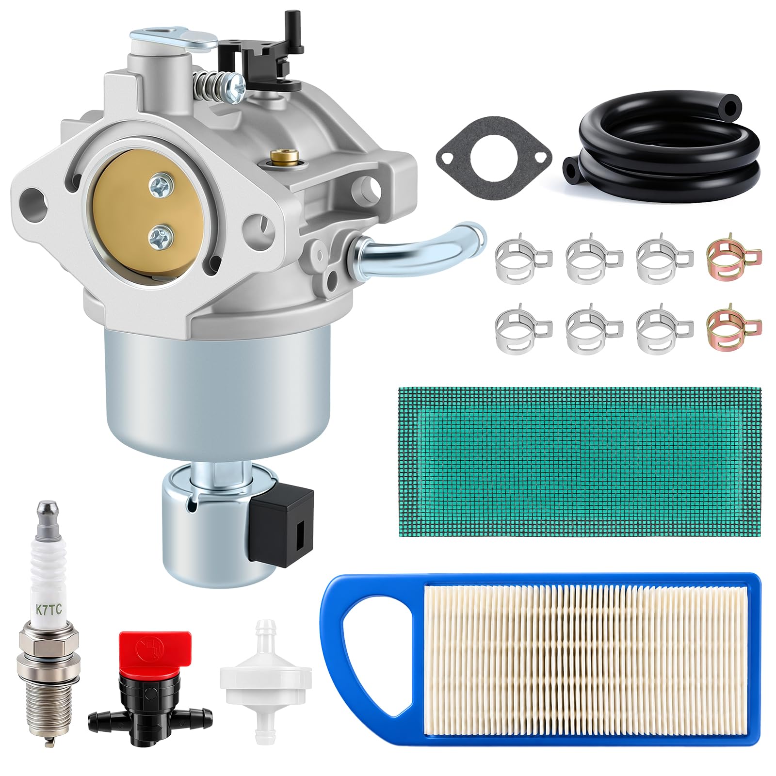 Carbhub carburetor front view showing inlet and linkages for easier identification
